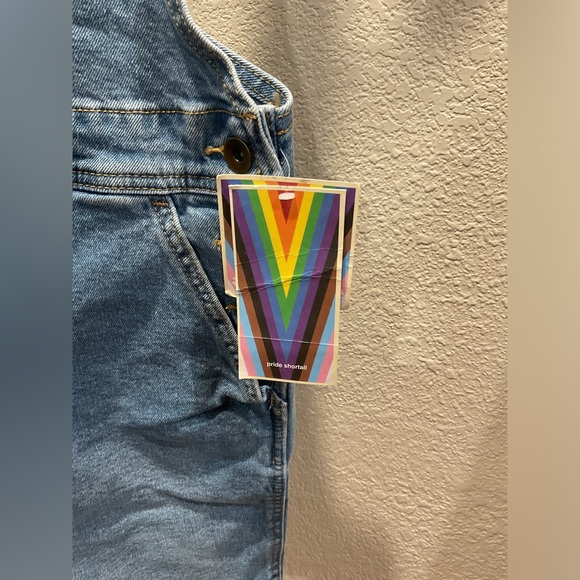 NWT Take Pride Denim Rainbow Overalls Size Medium - Picture 2 of 8